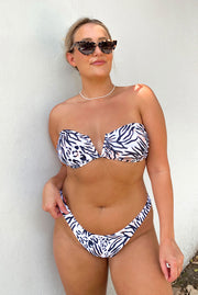 Australian made Animal Bandeau Bikini Top and Animal High Bikini Bottoms.